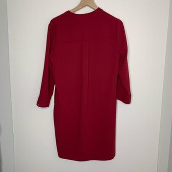 Hobbs London Katelena Mini Shift Tunic Crimson Red Dress Womens Size 8 - Picture 4 of 16